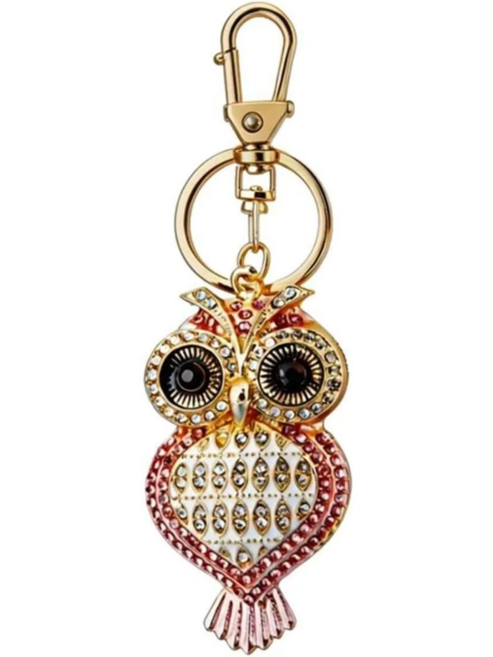 Sparkling Crystal Rhinestone Owl Keychain - Unique Gift & Accessory for All